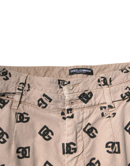 Dolce &amp; Gabbana Beige Skinny-Jeans aus Baumwolle mit Logo