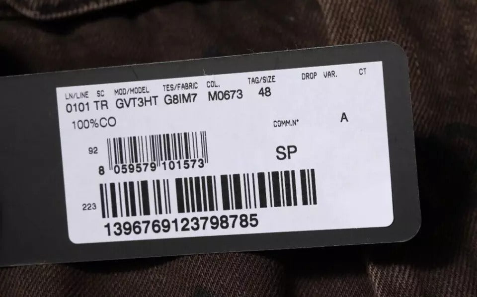 Dolce &amp; Gabbana – Gerade geschnittene Jeans aus Baumwolle mit Logo in Braun