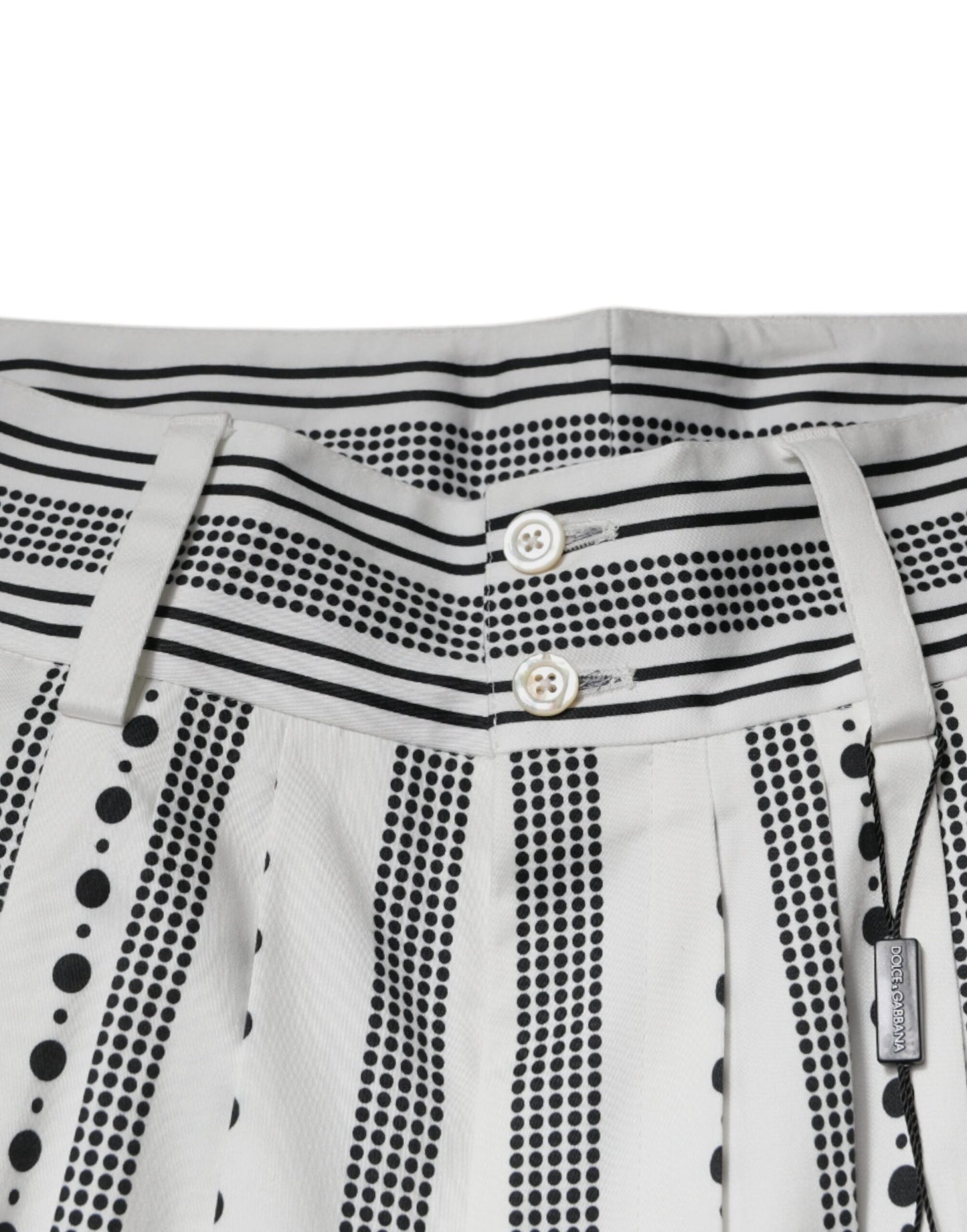 Dolce &amp; Gabbana – Weiße, gerade geschnittene Anzughose