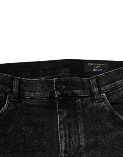 Dolce &amp; Gabbana Schwarze Skinny-Jeans aus Baumwollstretch für Herren