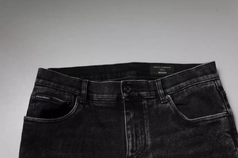 Dolce &amp; Gabbana Schwarze Skinny-Jeans aus Baumwollstretch für Herren