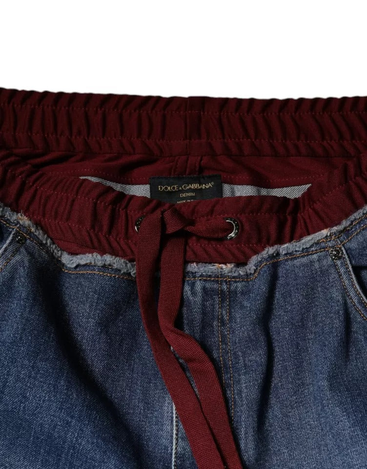 Dolce &amp; Gabbana – Blaue Stretch-Jeans aus Baumwoll-Denim mit geradem Schnitt