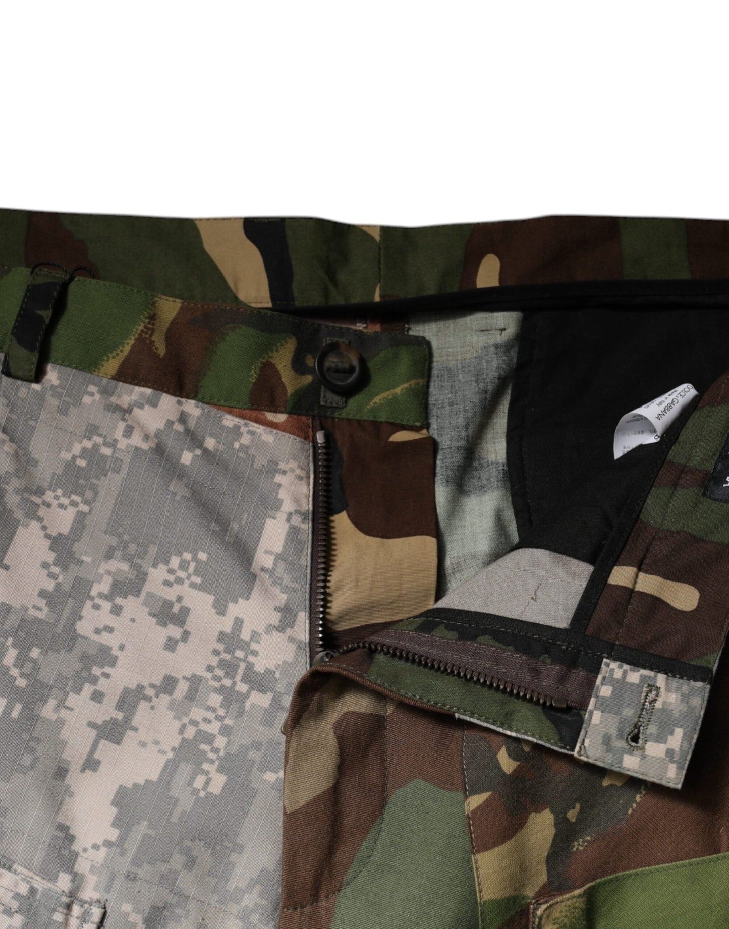 Dolce &amp; Gabbana – Mehrfarbige Cargohose mit Patchwork-Camouflage