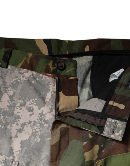 Dolce &amp; Gabbana – Mehrfarbige Cargohose mit Patchwork-Camouflage