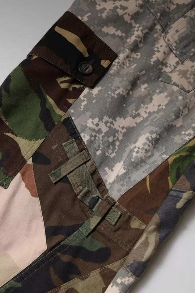 Dolce &amp; Gabbana – Mehrfarbige Cargohose mit Patchwork-Camouflage