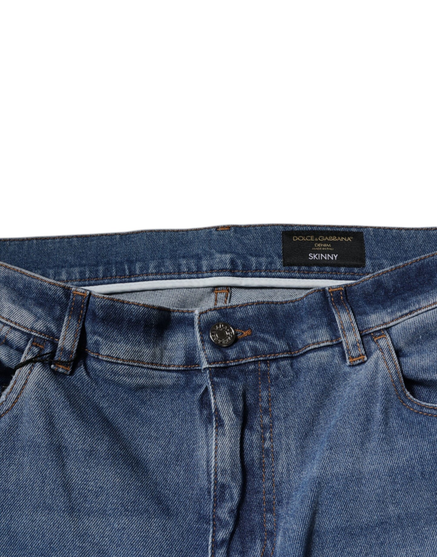 Dolce &amp; Gabbana Hellblaue Skinny-Jeans aus Baumwolle für Herren