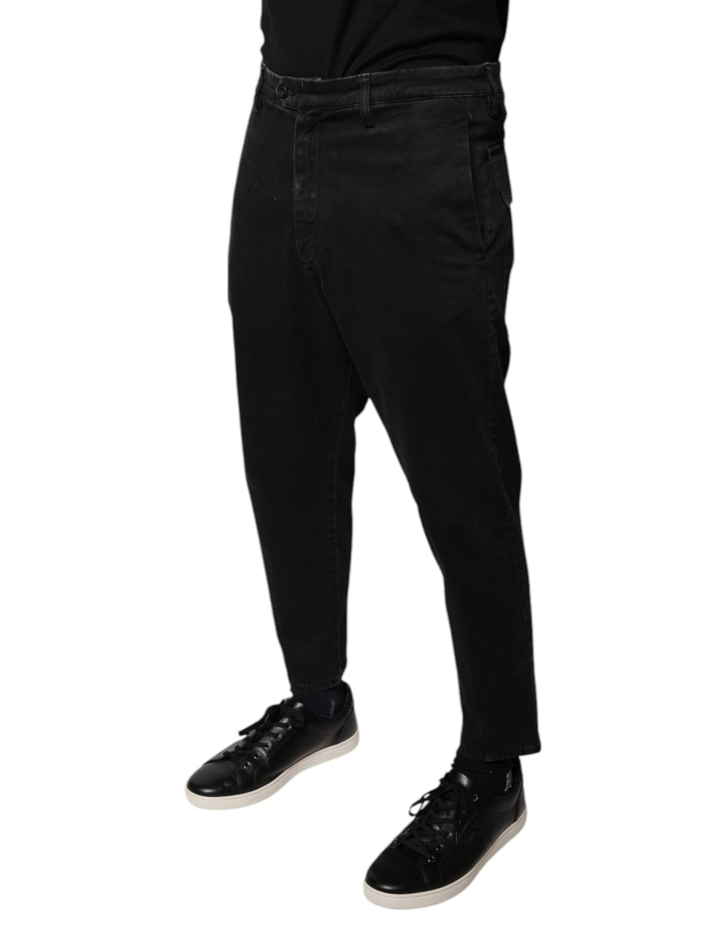 Dolce &amp; Gabbana Schwarze HOUSTON Herren Cropped-Jeans