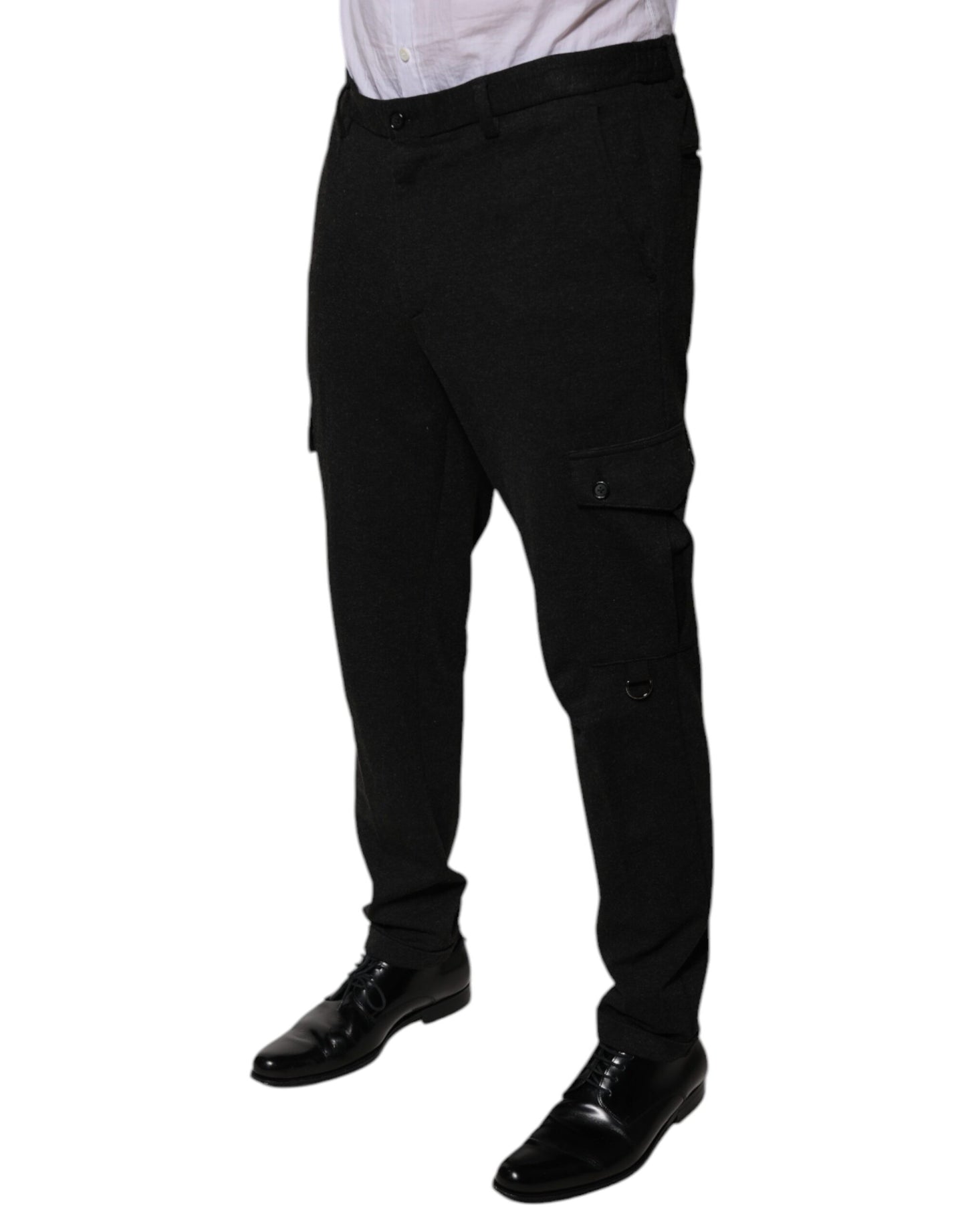 Dolce &amp; Gabbana Schwarze Viskose-Cargohose für Herren