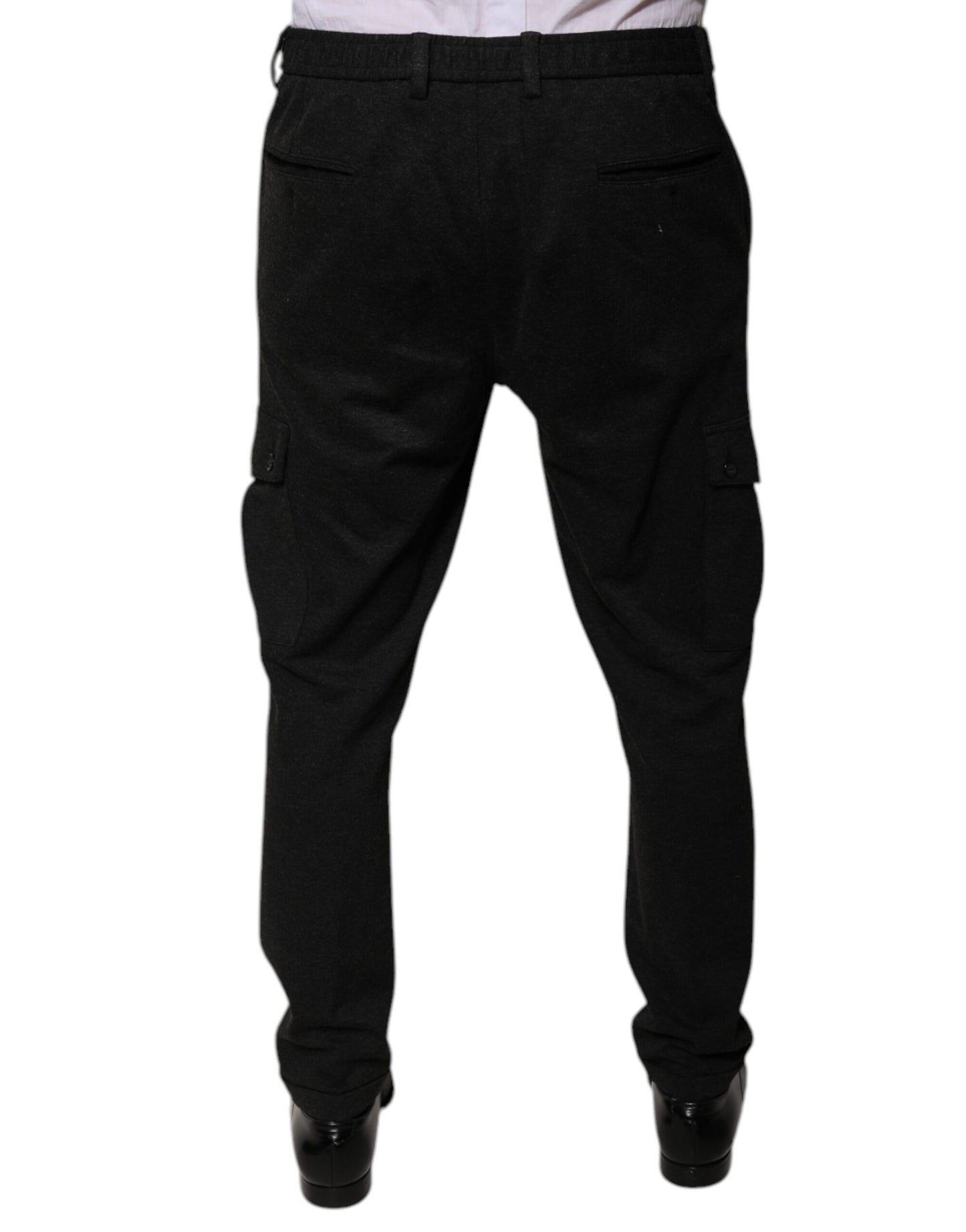 Dolce &amp; Gabbana Schwarze Viskose-Cargohose für Herren