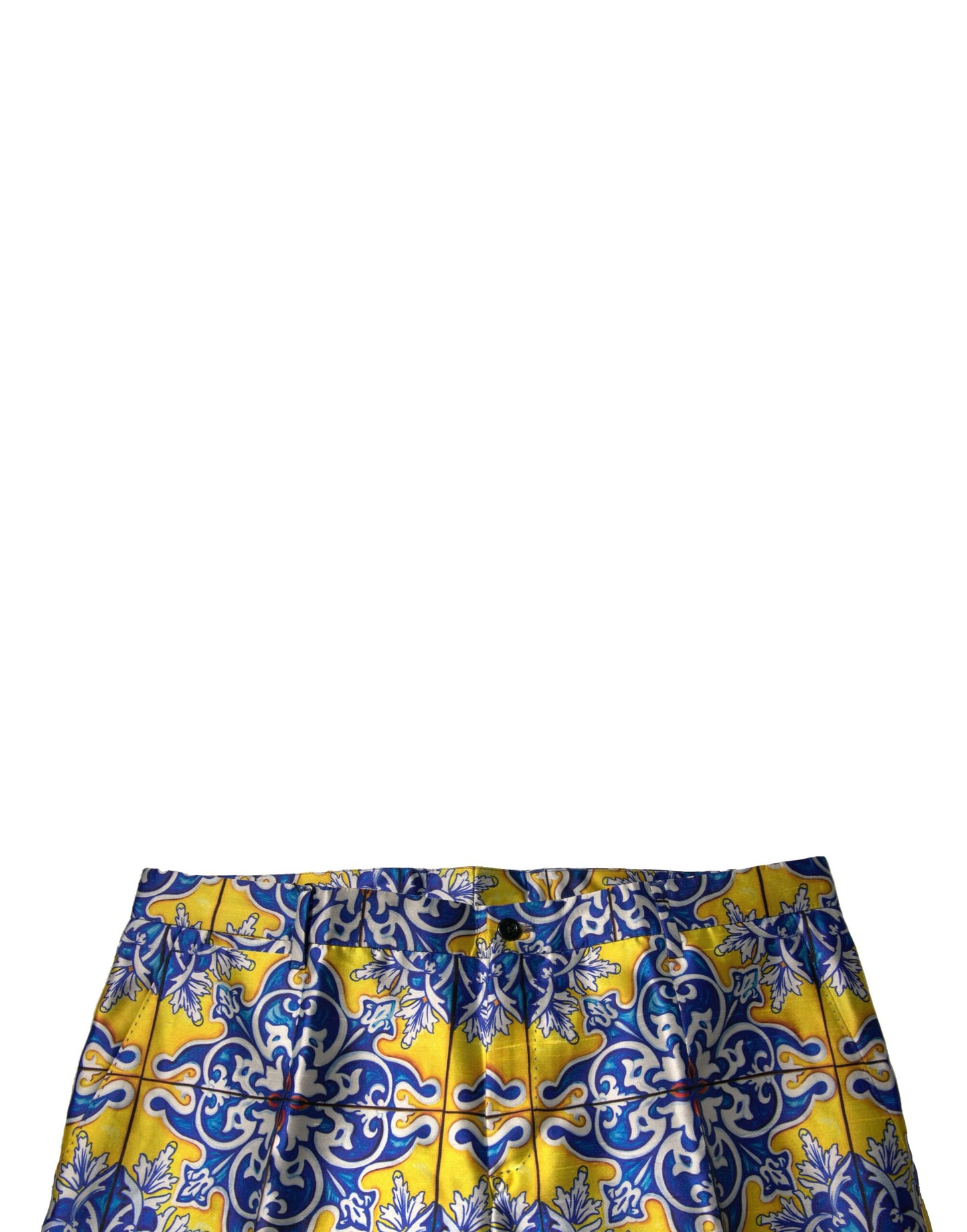 Dolce &amp; Gabbana Mehrfarbige Skinny-Hose aus Majolika-Seide