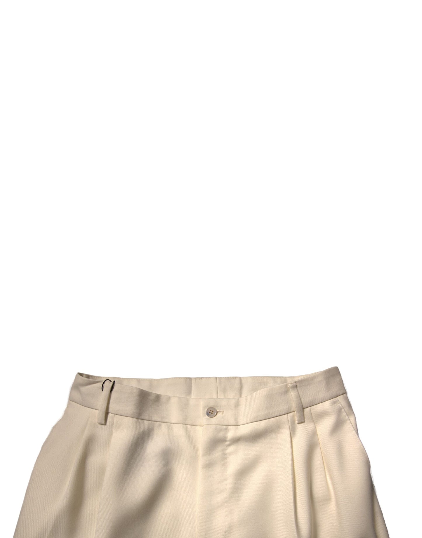 Dolce &amp; Gabbana – Gerade geschnittene Anzughose in Off-White