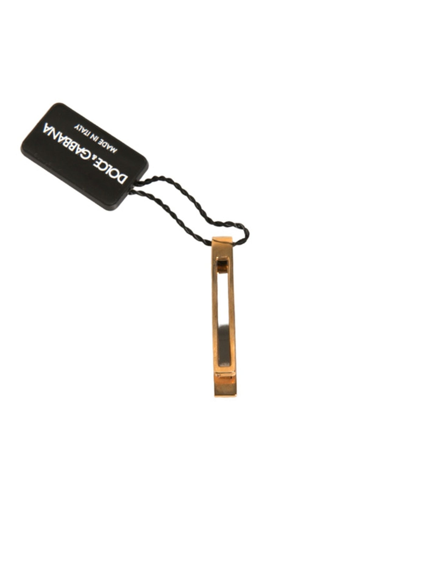 Dolce &amp; Gabbana Krawattenklammer aus goldfarbenem Messing mit Kristallen