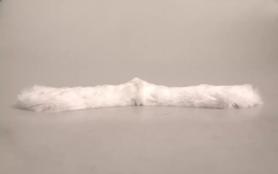 Dolce &amp; Gabbana – Wickelschal mit weißem Pelzkragen und Schulter