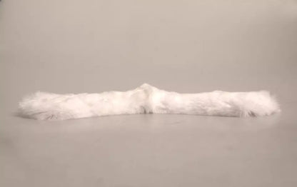 Dolce &amp; Gabbana – Wickelschal mit weißem Pelzkragen und Schulter