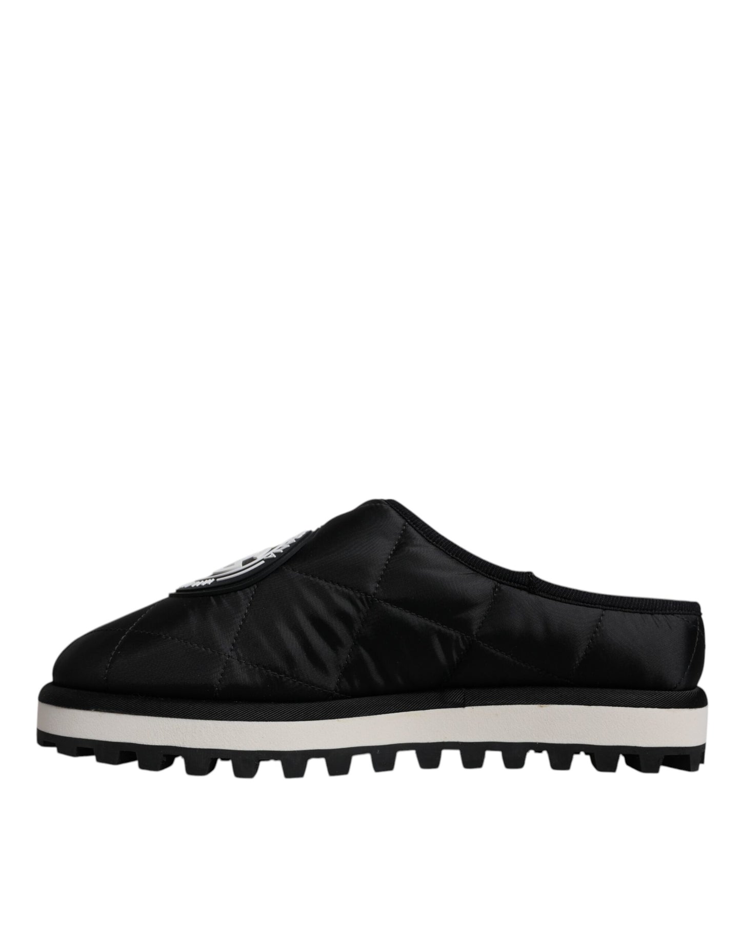 Dolce &amp; Gabbana – Sandalen mit gestepptem Logo-Patch aus schwarzem Nylon