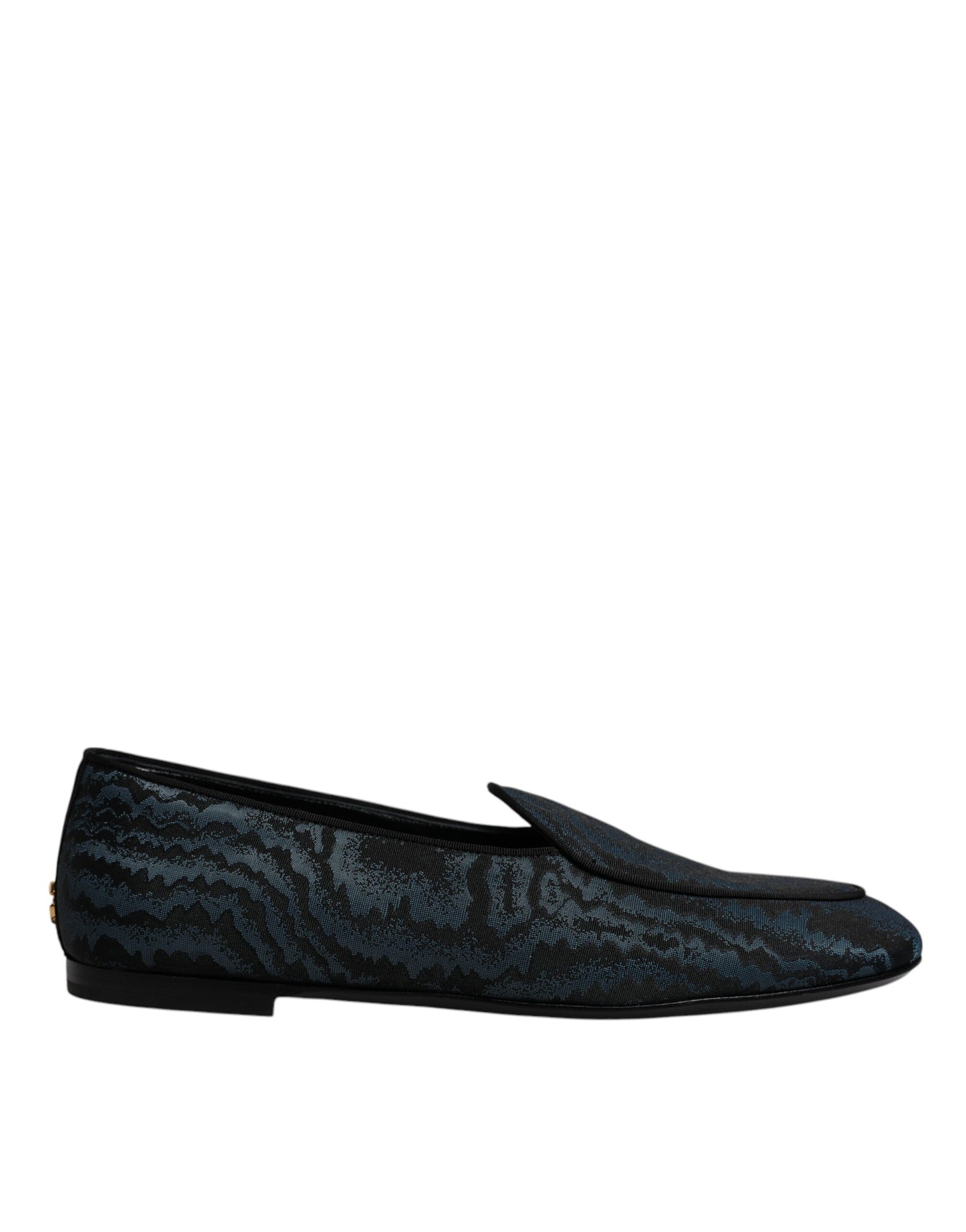 Dolce &amp; Gabbana Blau Schwarz Flats Herren Loafer Abendschuhe