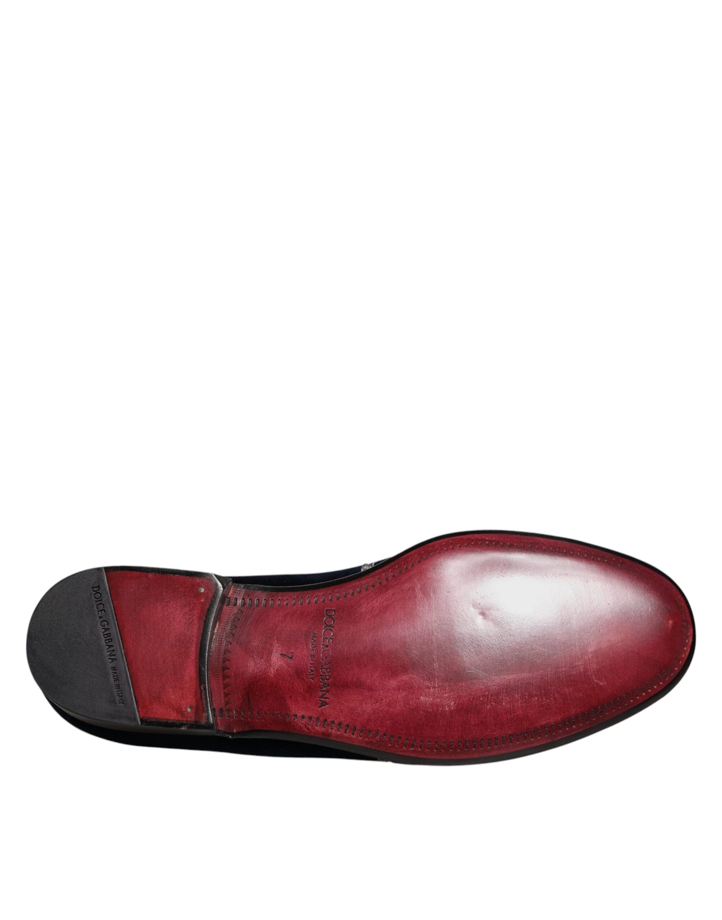 Dolce &amp; Gabbana – Loafer aus schwarzem Samt mit Blumenmuster und Pistolenmotiv