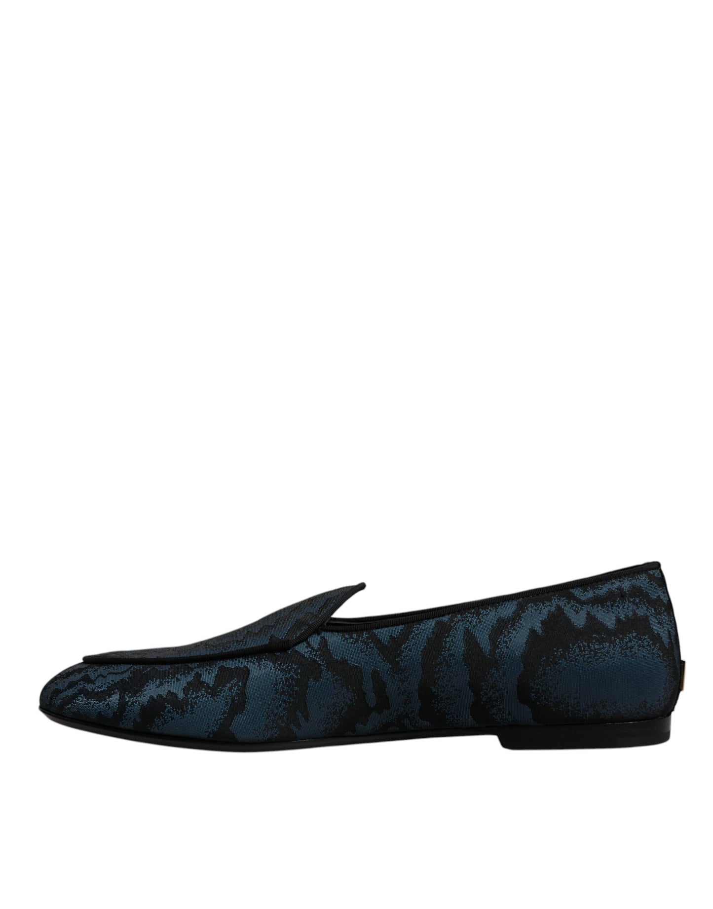 Dolce &amp; Gabbana Blau Schwarz Flats Herren Loafer Abendschuhe