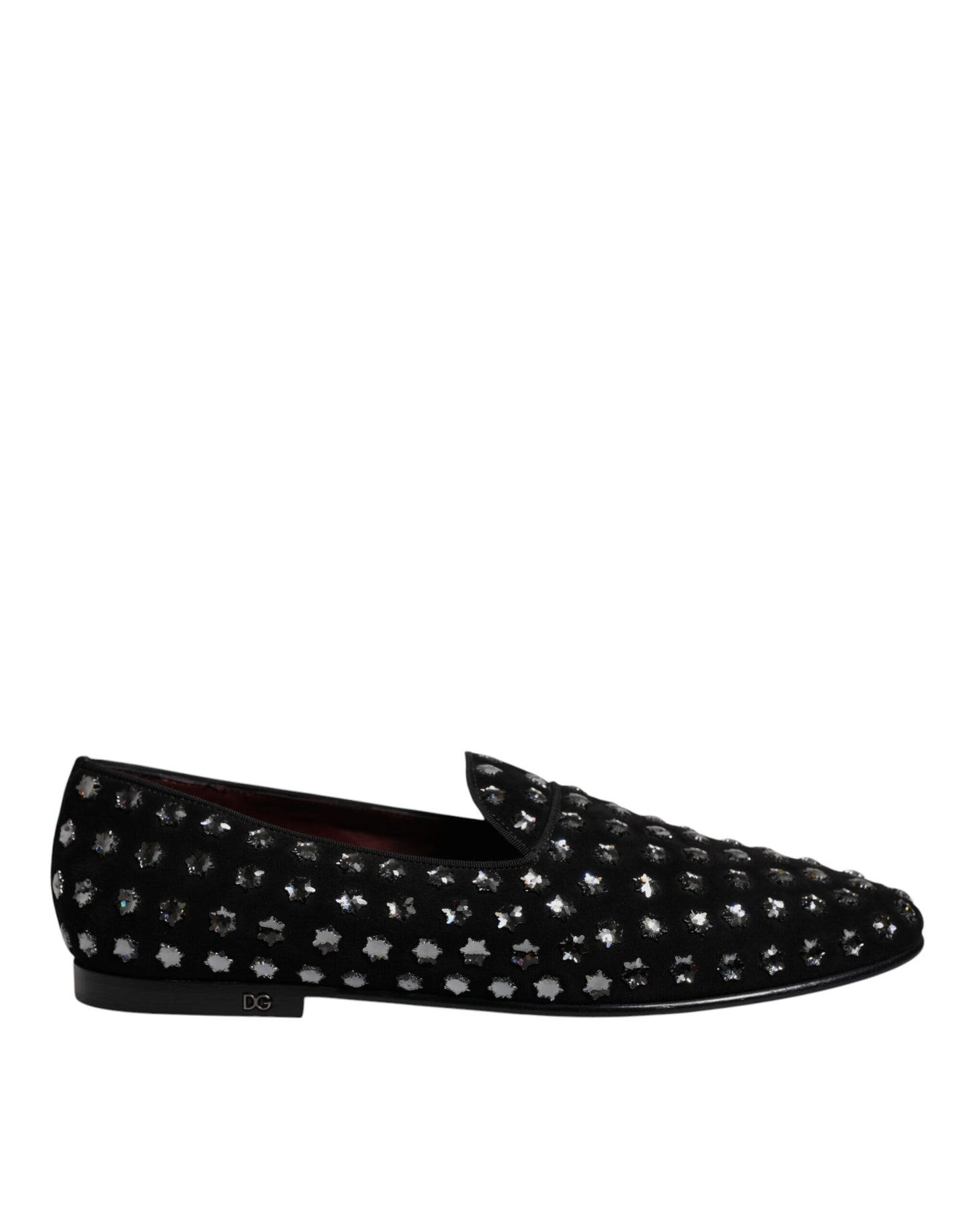 Dolce &amp; Gabbana – Schwarze Loafer mit Kristallverzierung