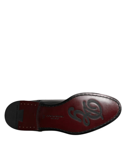 Dolce &amp; Gabbana – Derby-Schnürschuhe aus schwarzem Kalbsleder mit Schnürung