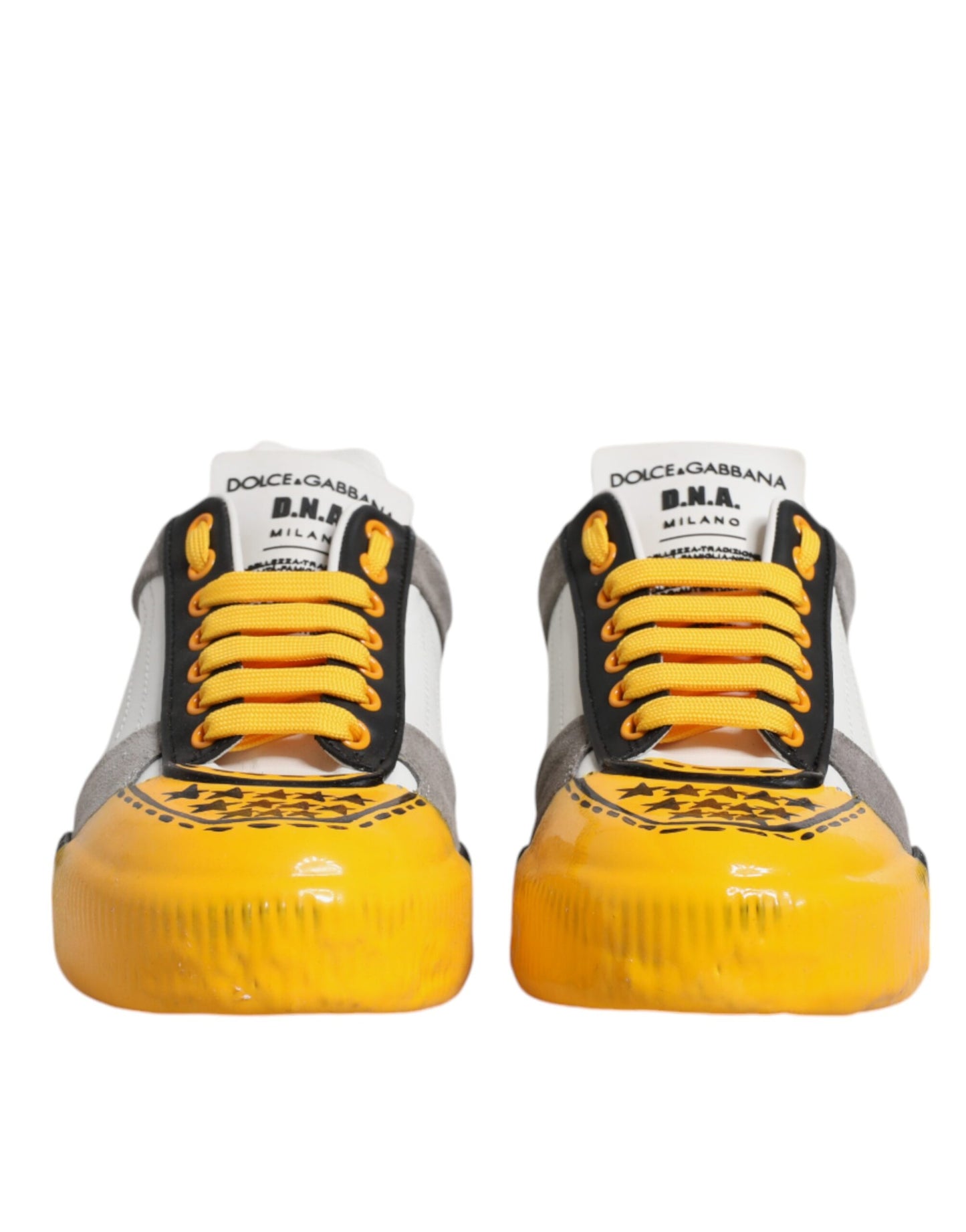 Dolce &amp; Gabbana Mehrfarbige DNA Low Top Sneakers aus Leder