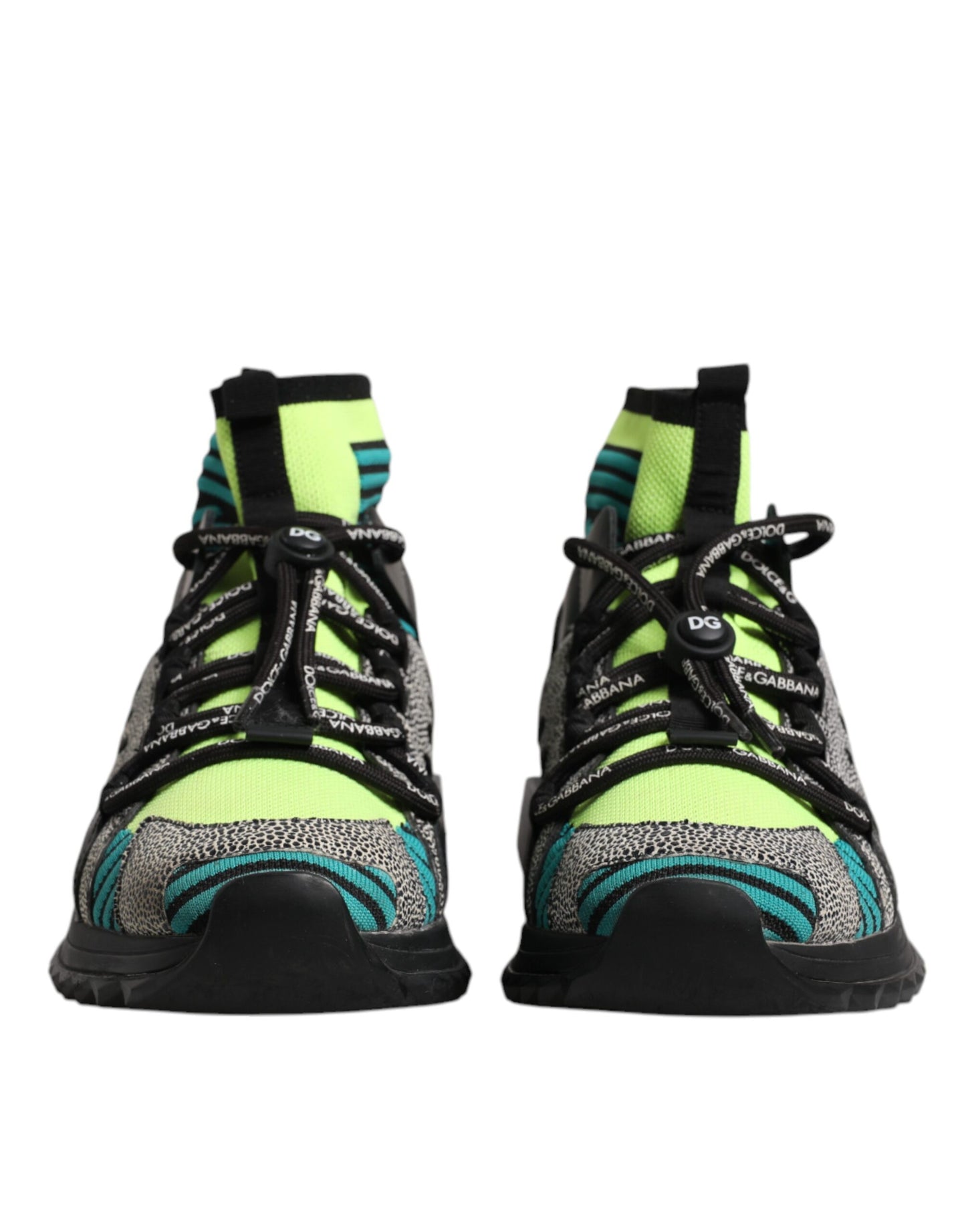 Dolce &amp; Gabbana Multicolor Sorrento Logo Sneakers Socken Schuhe