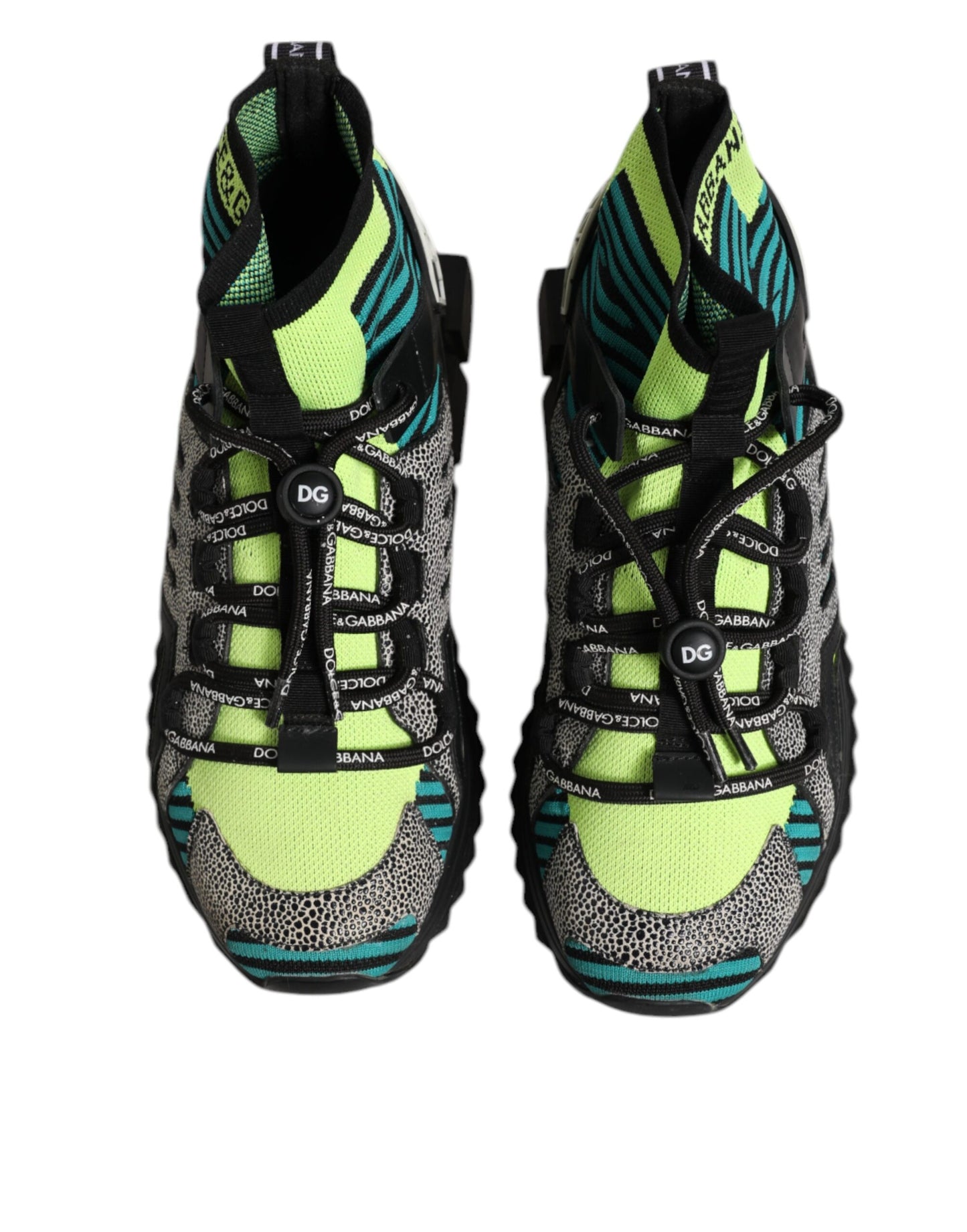 Dolce &amp; Gabbana Multicolor Sorrento Logo Sneakers Socken Schuhe