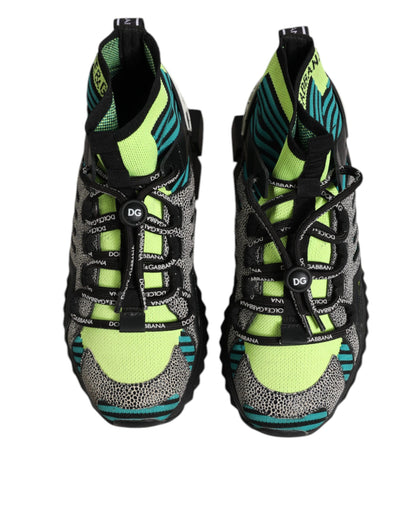 Dolce &amp; Gabbana Multicolor Sorrento Logo Sneakers Socken Schuhe