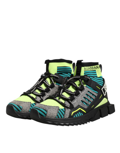 Dolce &amp; Gabbana Multicolor Sorrento Logo Sneakers Socken Schuhe