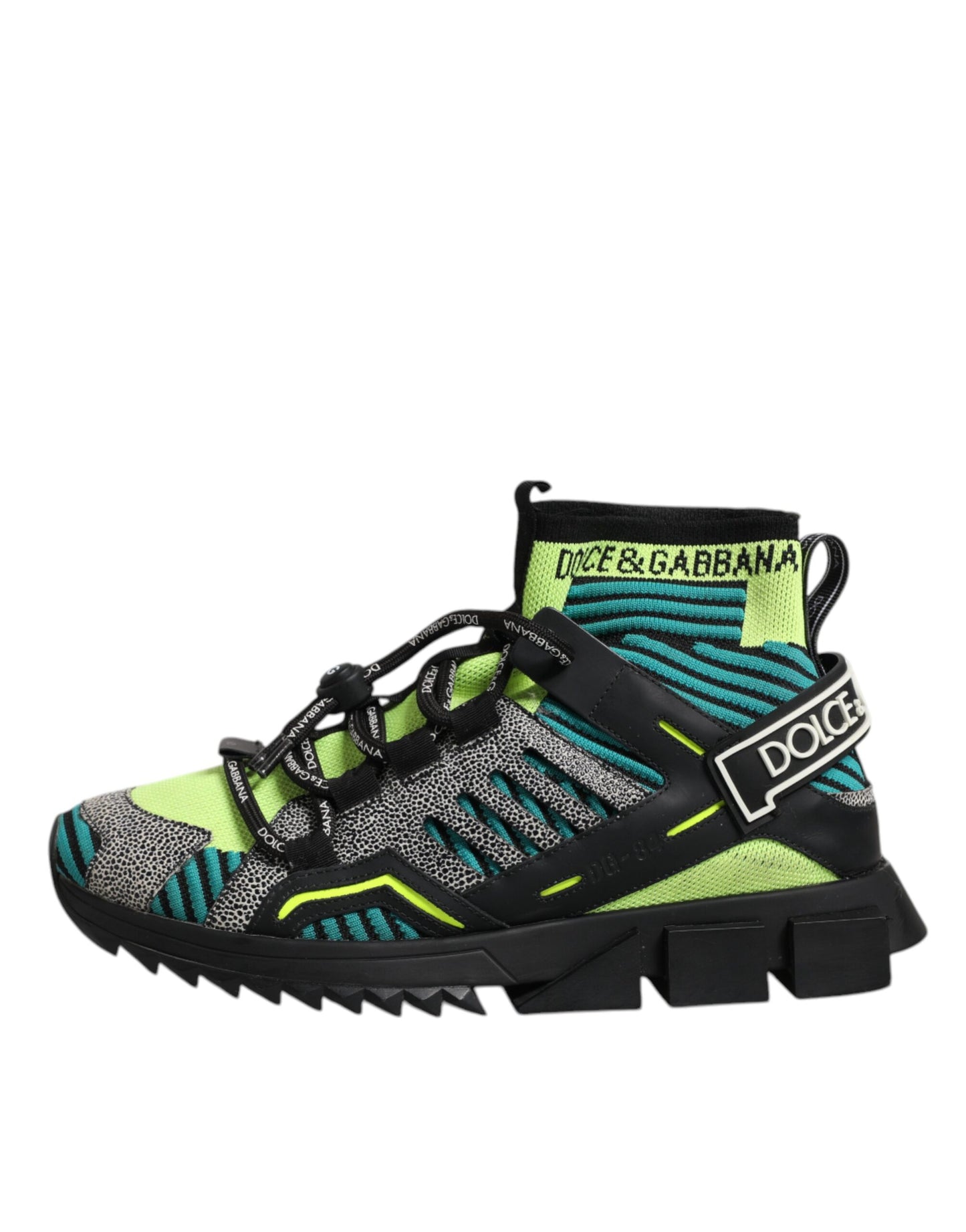 Dolce &amp; Gabbana Multicolor Sorrento Logo Sneakers Socken Schuhe