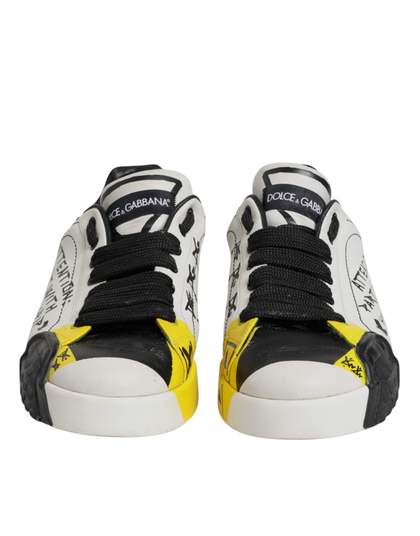 Dolce &amp; Gabbana Portofino Sneakers mit mehrfarbigem Schriftzug