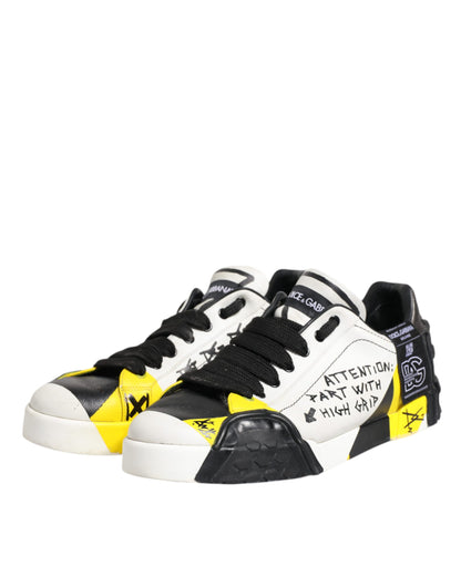 Dolce &amp; Gabbana Portofino Sneakers mit mehrfarbigem Schriftzug