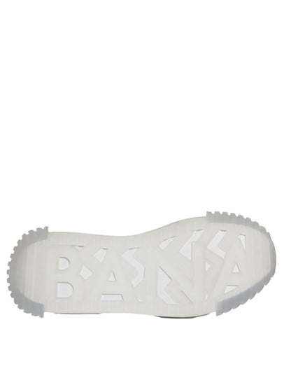 Dolce &amp; Gabbana Silber Schwarz Nylon NS1 Low Top Sneakers Schuhe