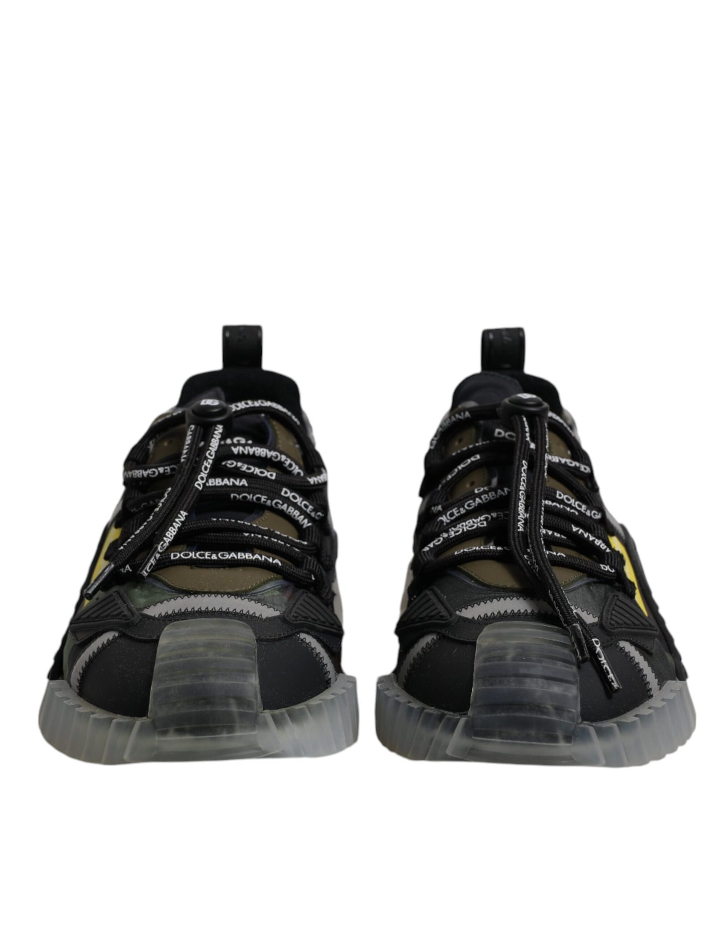 Dolce &amp; Gabbana Schwarz Grün Camo NS1 Low Top Sneakers Schuhe