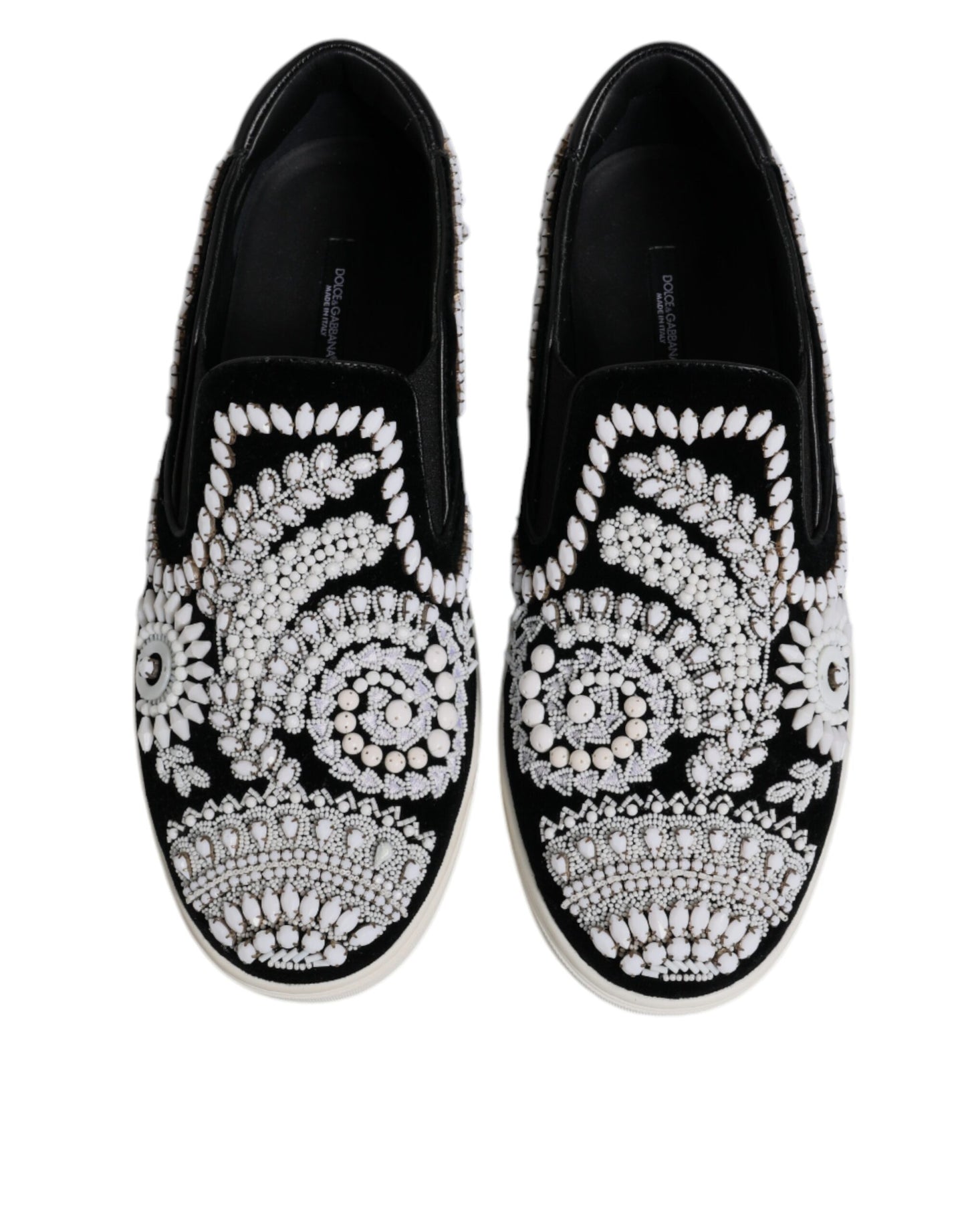 Dolce &amp; Gabbana – London – Schwarze Slipper für Herren mit Verzierung