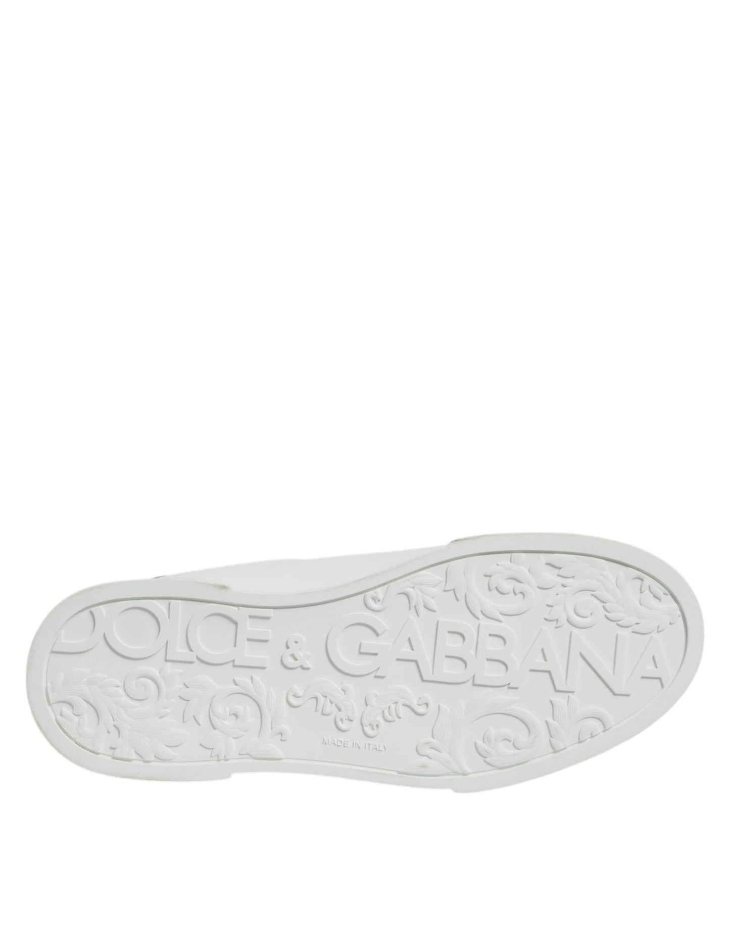 Dolce &amp; Gabbana – Niedrige Schnür-Sneakers aus weißem Leder