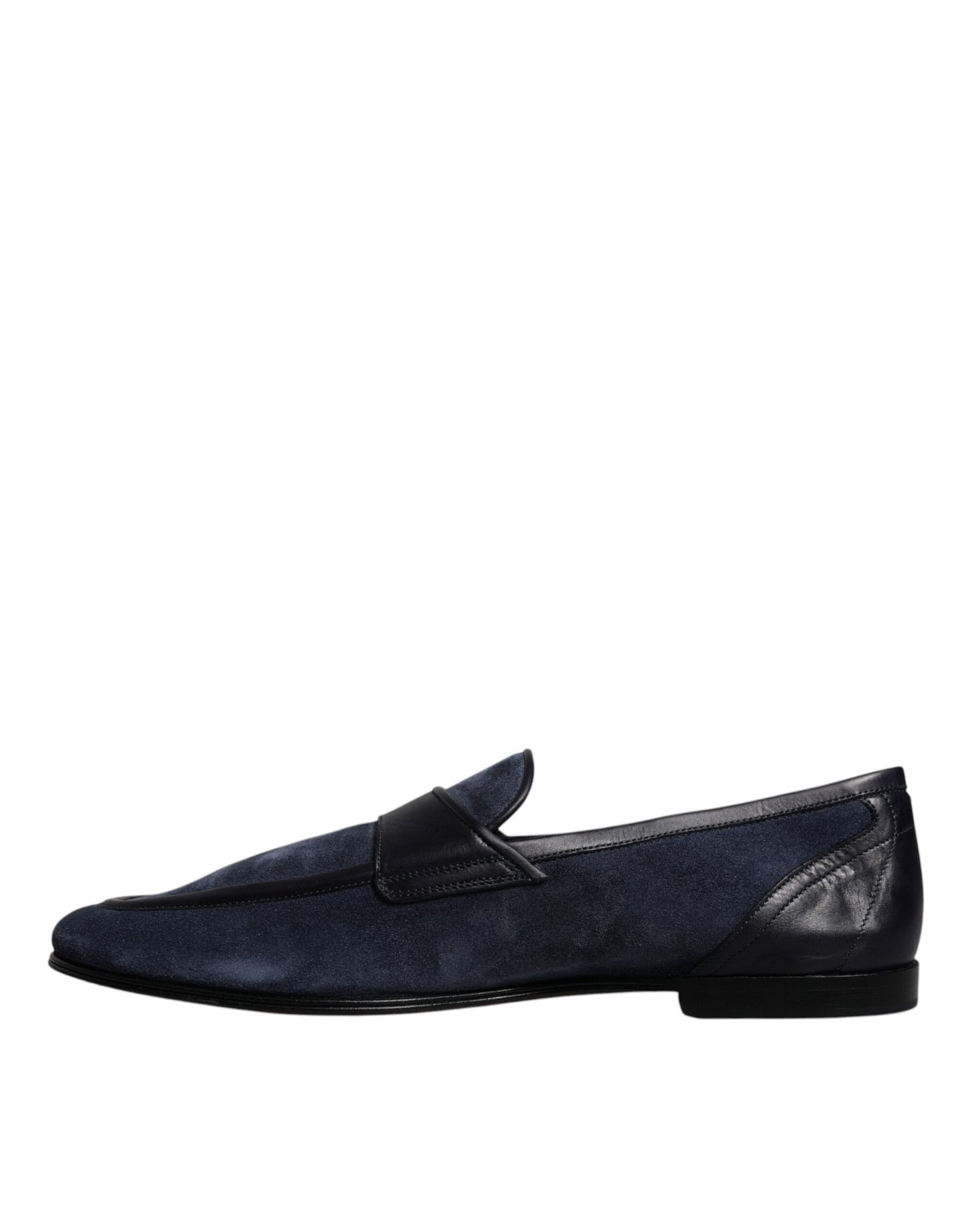Dolce &amp; Gabbana Blaue Wildlederschuhe Loafer Mokassin Schuhe