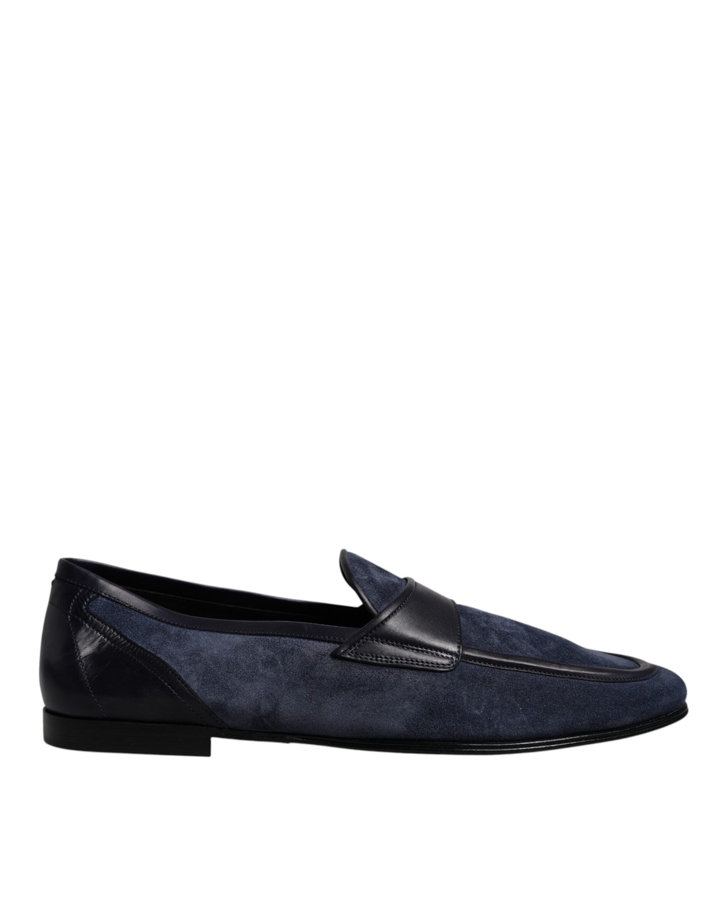 Dolce &amp; Gabbana Blaue Wildlederschuhe Loafer Mokassin Schuhe