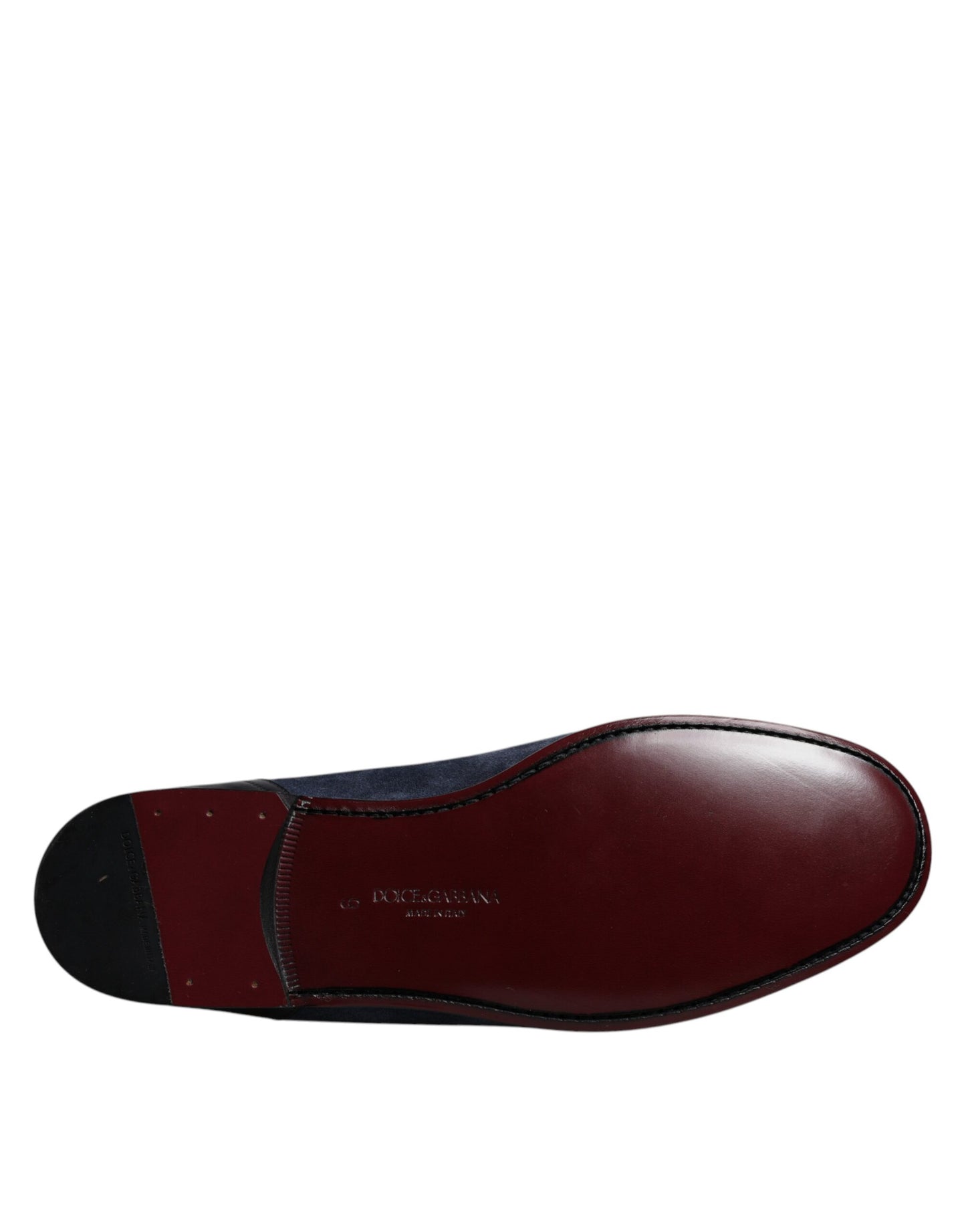 Dolce &amp; Gabbana Blaue Wildlederschuhe Loafer Mokassin Schuhe