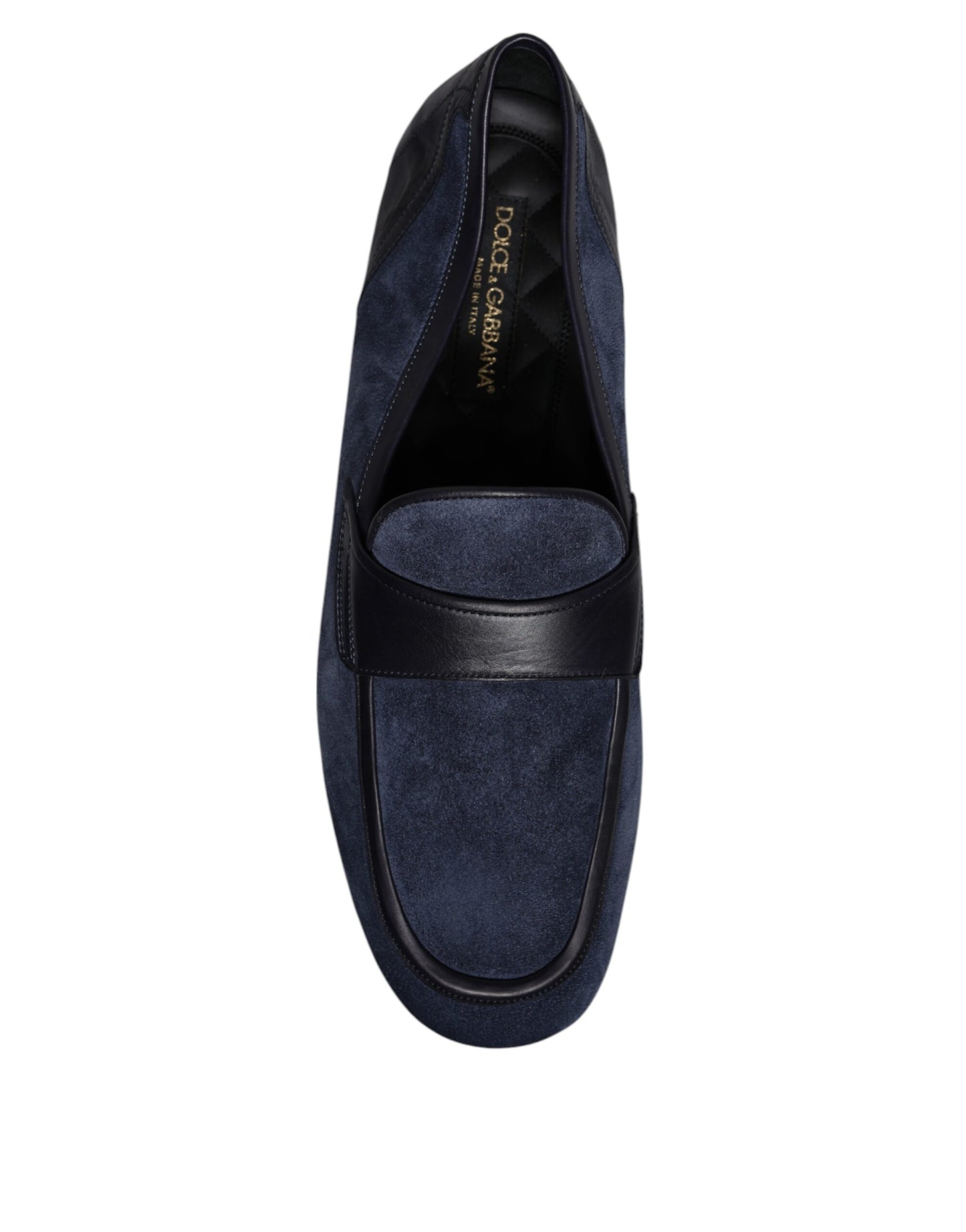 Dolce &amp; Gabbana Blaue Wildlederschuhe Loafer Mokassin Schuhe