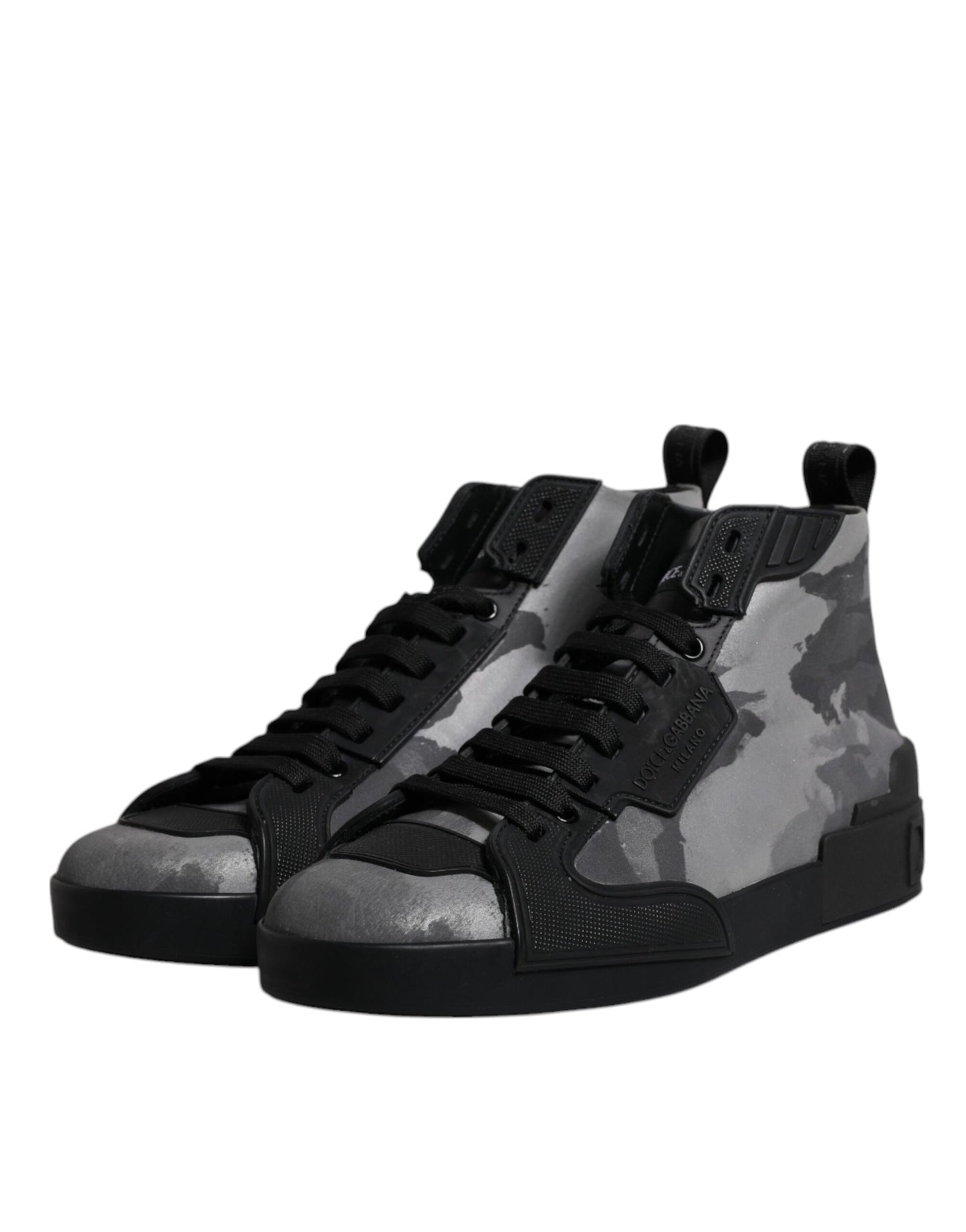 Dolce &amp; Gabbana Multicolor Camouflage High Top Sneakers Schuhe