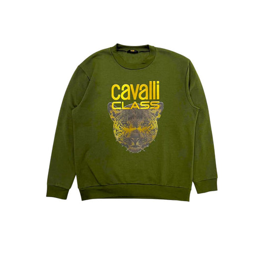 Cavalli Class Grüner Polyester Herren Hoodie
