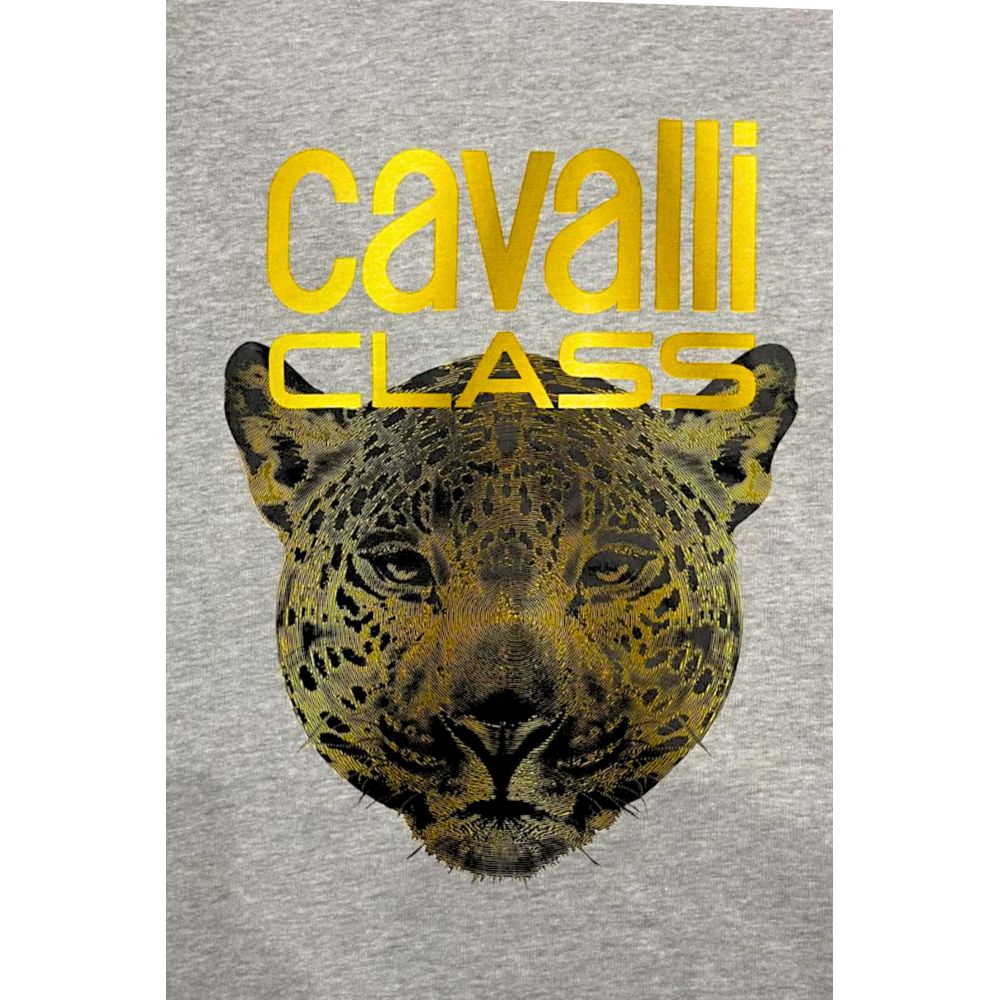 Cavalli Class Grauer Polyester Herren Hoodie