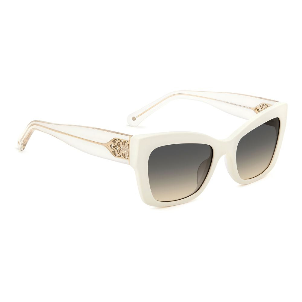 Kate Spade – Weiße Acetat-Sonnenbrille