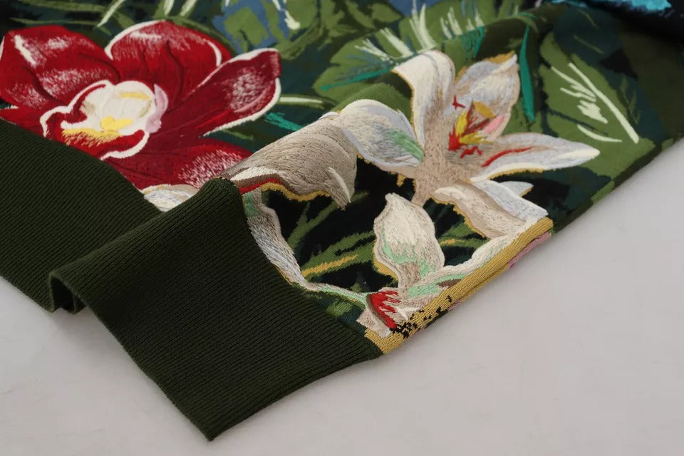 Dolce &amp; Gabbana Jungle Woll-Seidenpullover Logopullover