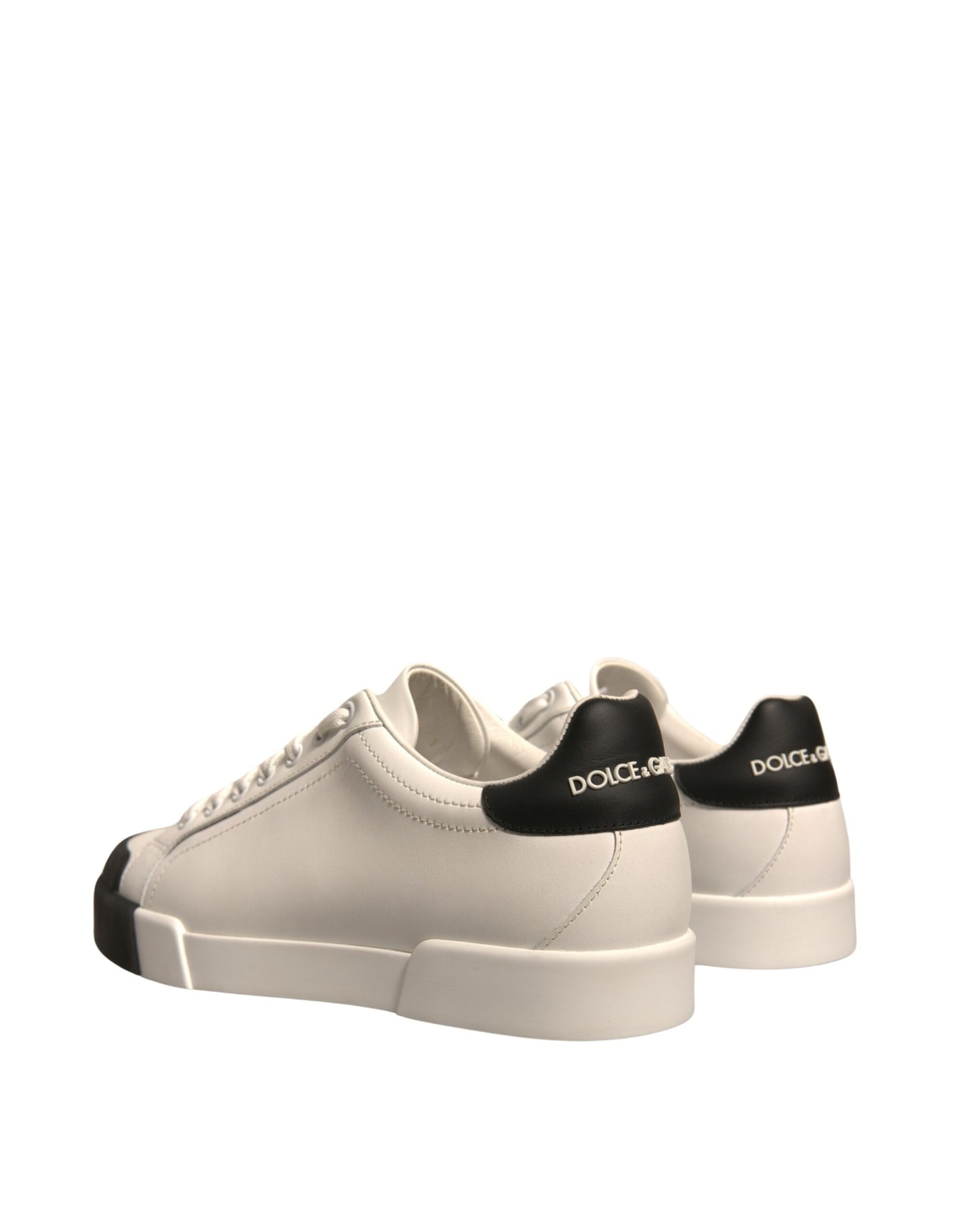 Dolce &amp; Gabbana – Portofino-Sneakers aus weißem Leder mit Logo