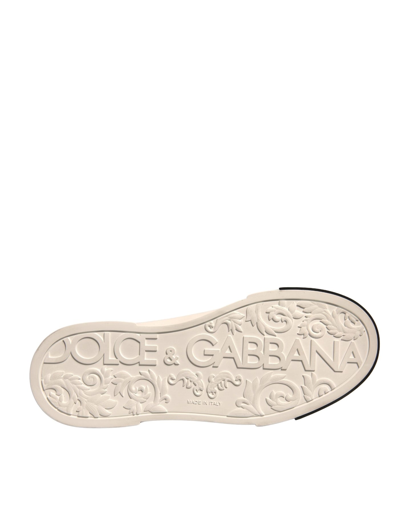 Dolce &amp; Gabbana – Portofino-Sneakers aus weißem Leder mit Logo