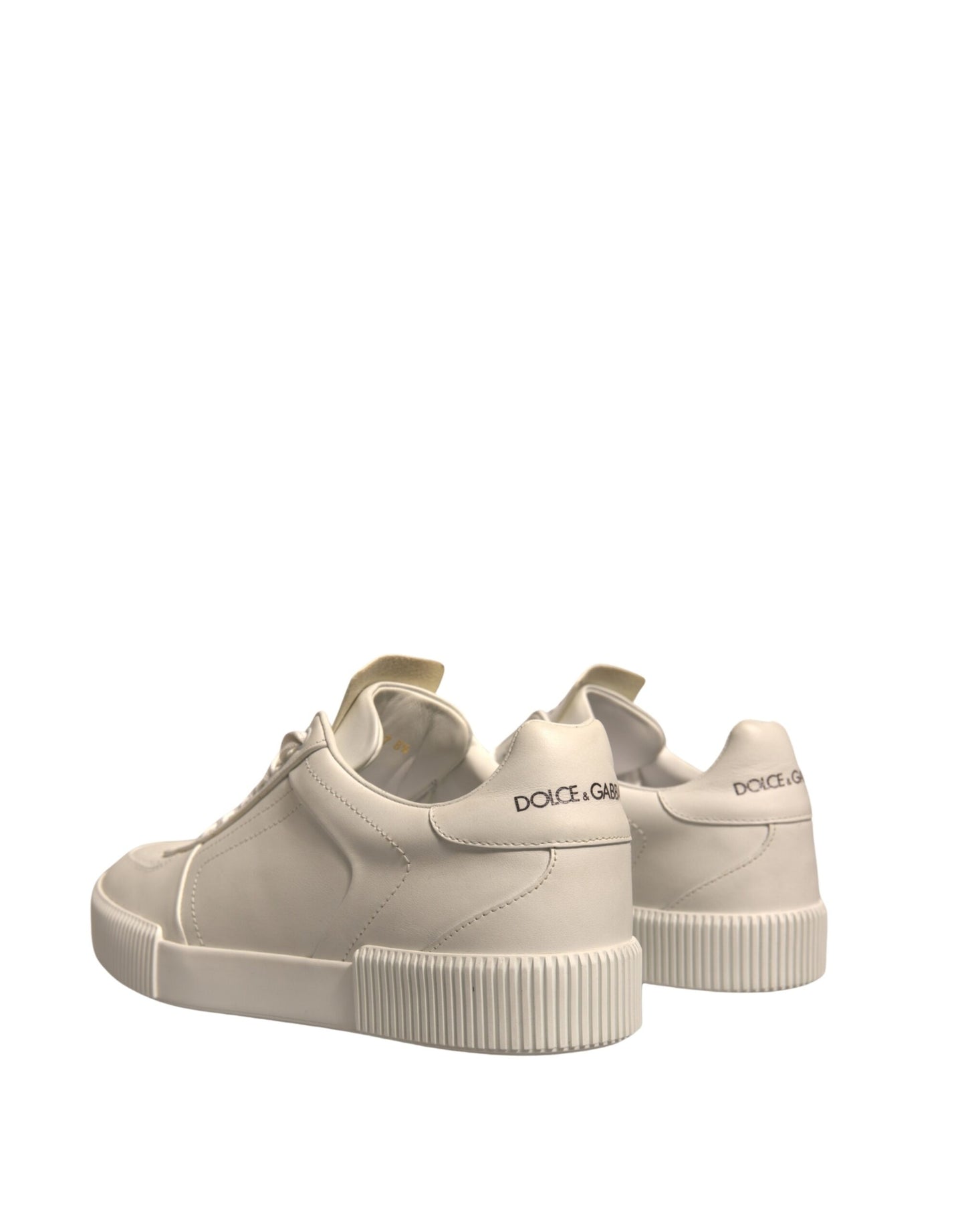 Dolce &amp; Gabbana Weiße Miami Leder Low Top Sneakers Schuhe