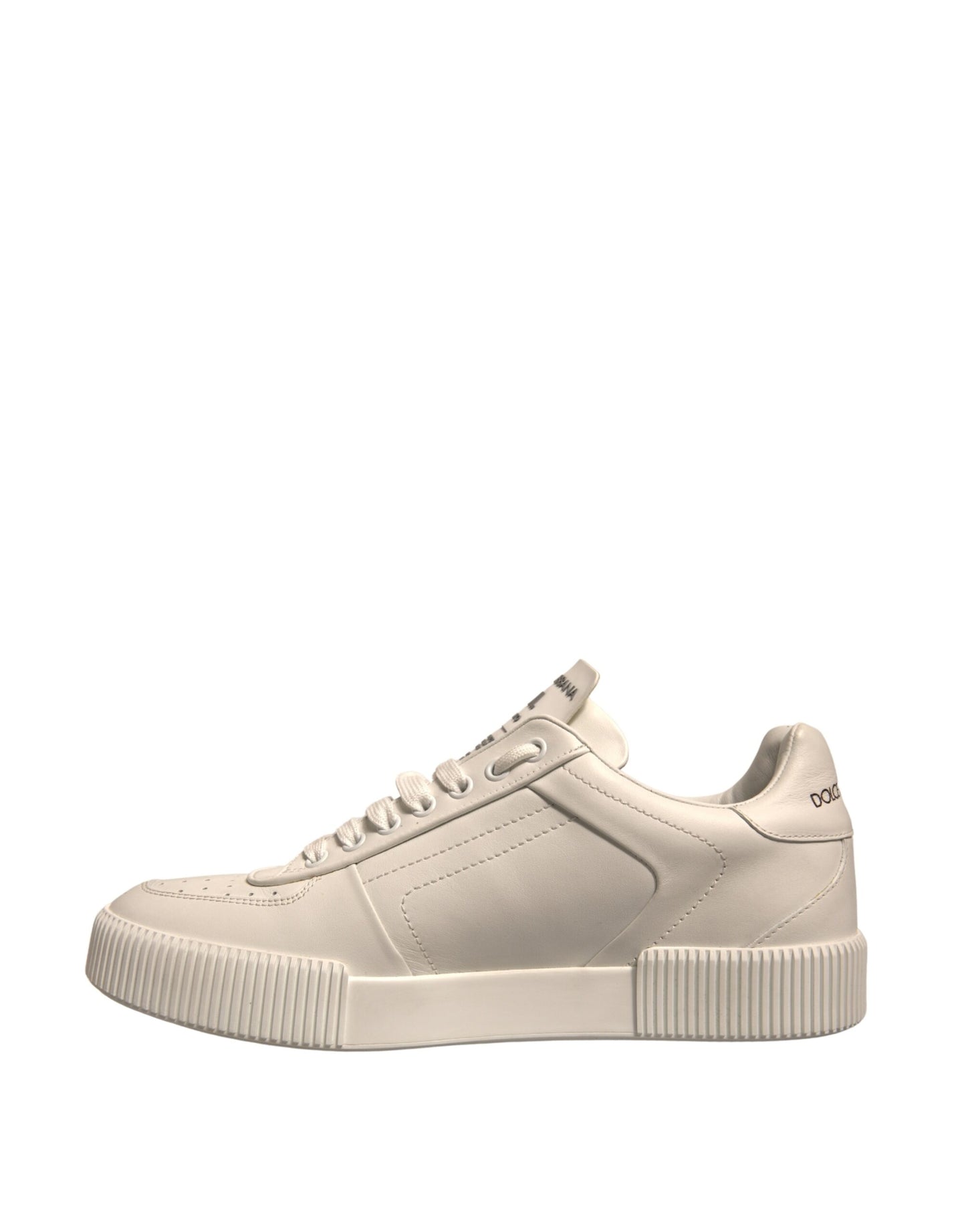 Dolce &amp; Gabbana Weiße Miami Leder Low Top Sneakers Schuhe