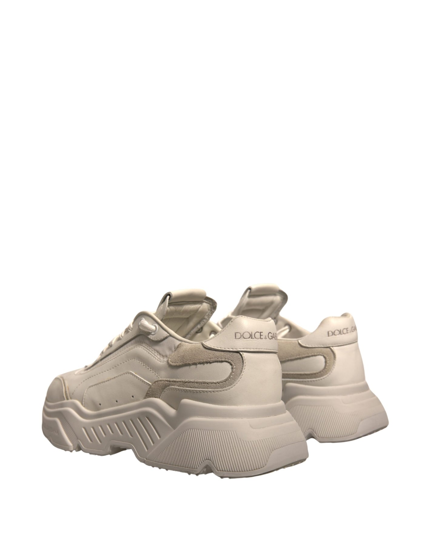 Dolce &amp; Gabbana Weiße Daymaster Leder Low Top Sneakers Schuhe